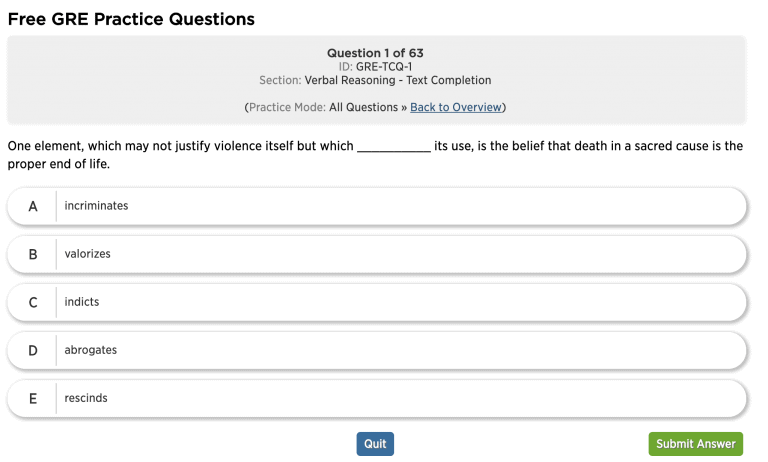 gre sample test pdf