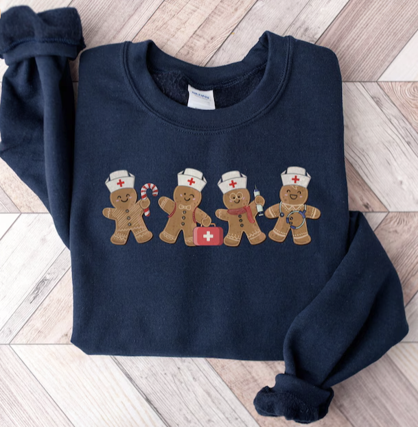 Gingerbread Nurse Christmas Sweatshirt