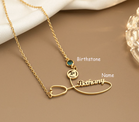 Birthstone Stethoscope Necklace