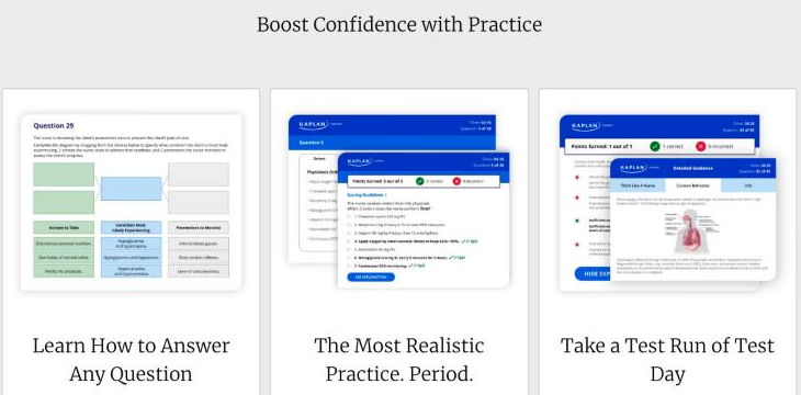 Kaplan NCLEX practice tools: Next Gen case study, scoring guidelines and detailed explanations